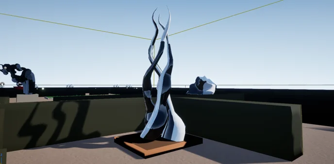 Scultura astratta nella mostra virtuale