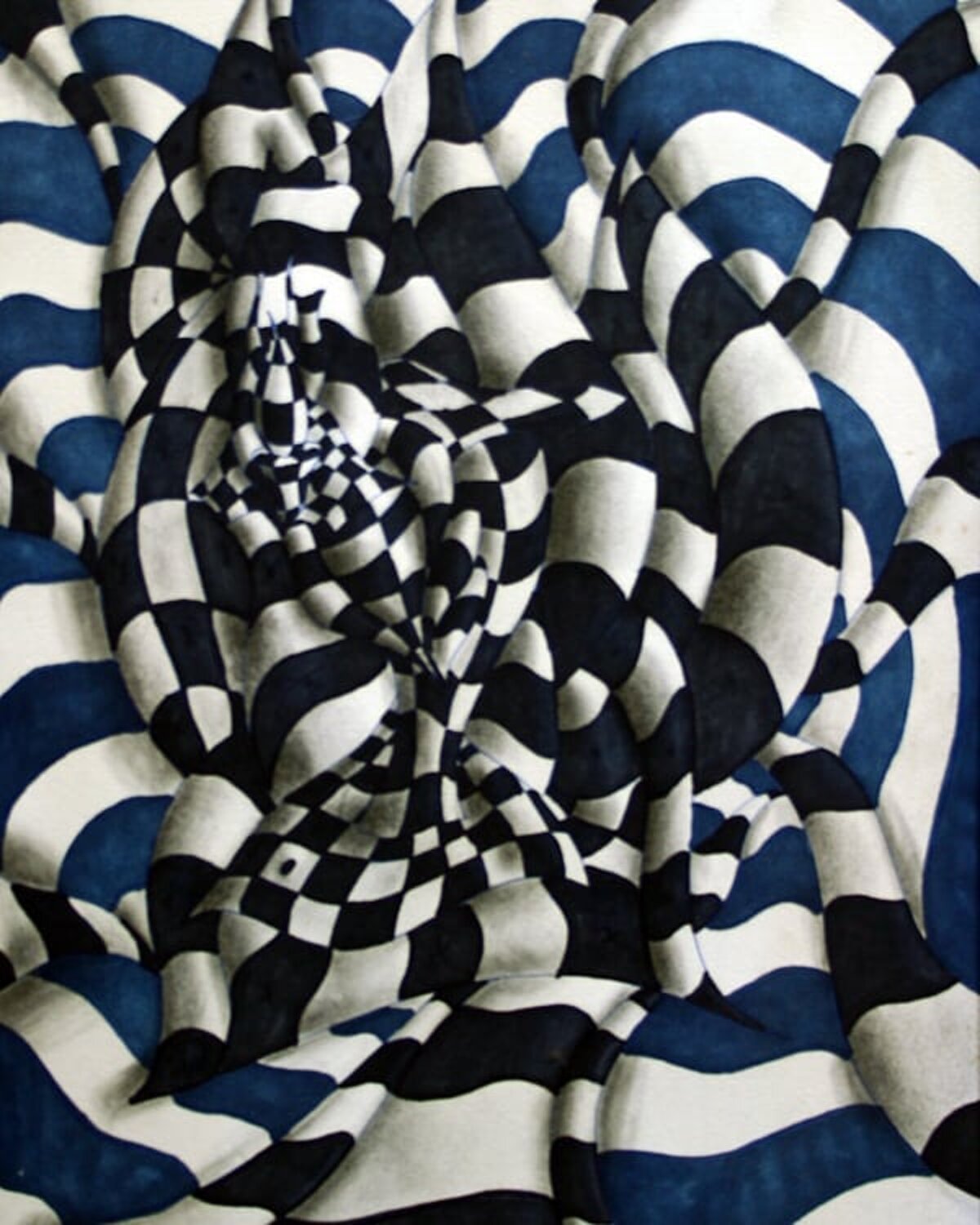Opera geometrica in bianco e nero