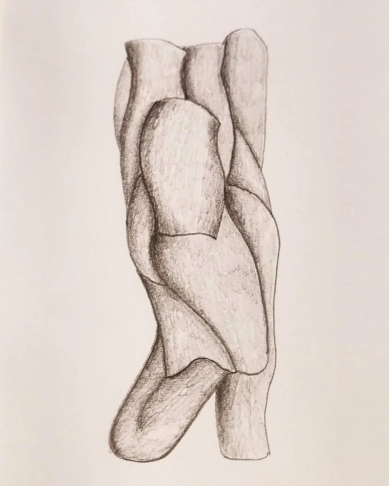 Composizione verticale a grafite II